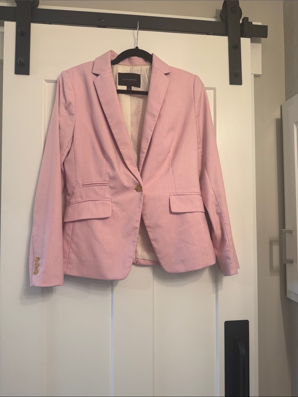 Banana Republic Light Pink Single-Button Blazer
